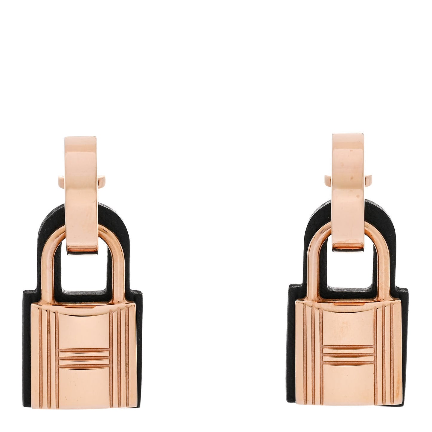 Rose Gold Swift O'Kelly Earrings Black