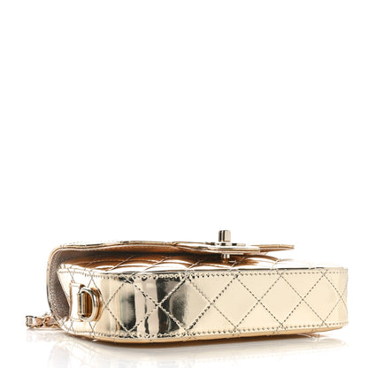 Chanel Mirror Calfskin Metallic Calfskin Quilted Hollywood Boulevard Mini Flap With Star Coin Purse Gold 6 of 12