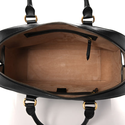 Gucci Calfskin Kingsnake Print Duffle Black 5 of 17