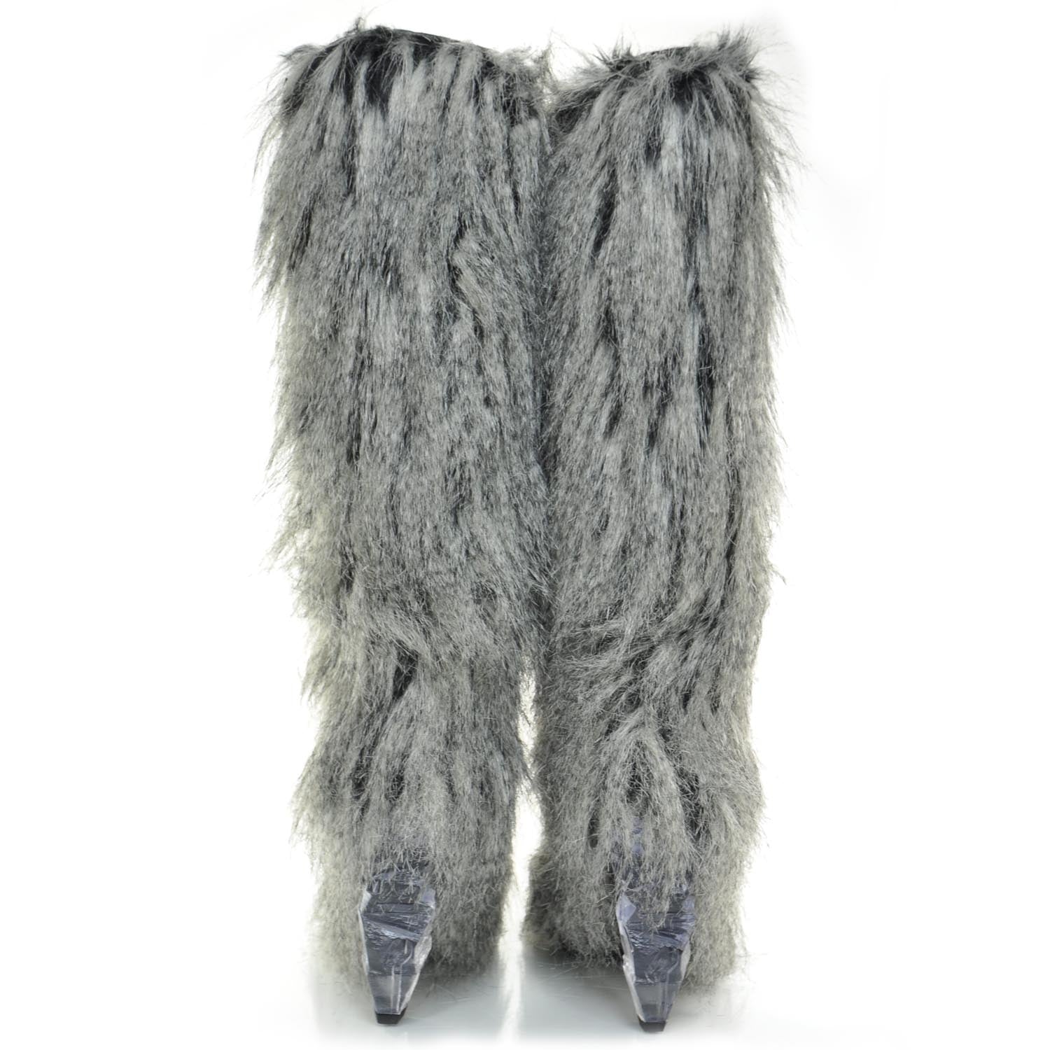 Chanel Fantasy Fur Icicle Heel Mukluks Boots 39 3 of 7