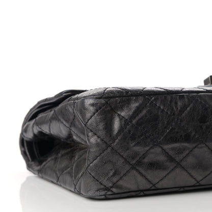 Chanel Metallic Aged Calfskin Quilted 2.55 Reissue 226 Flap Dark Silver 9 of 11