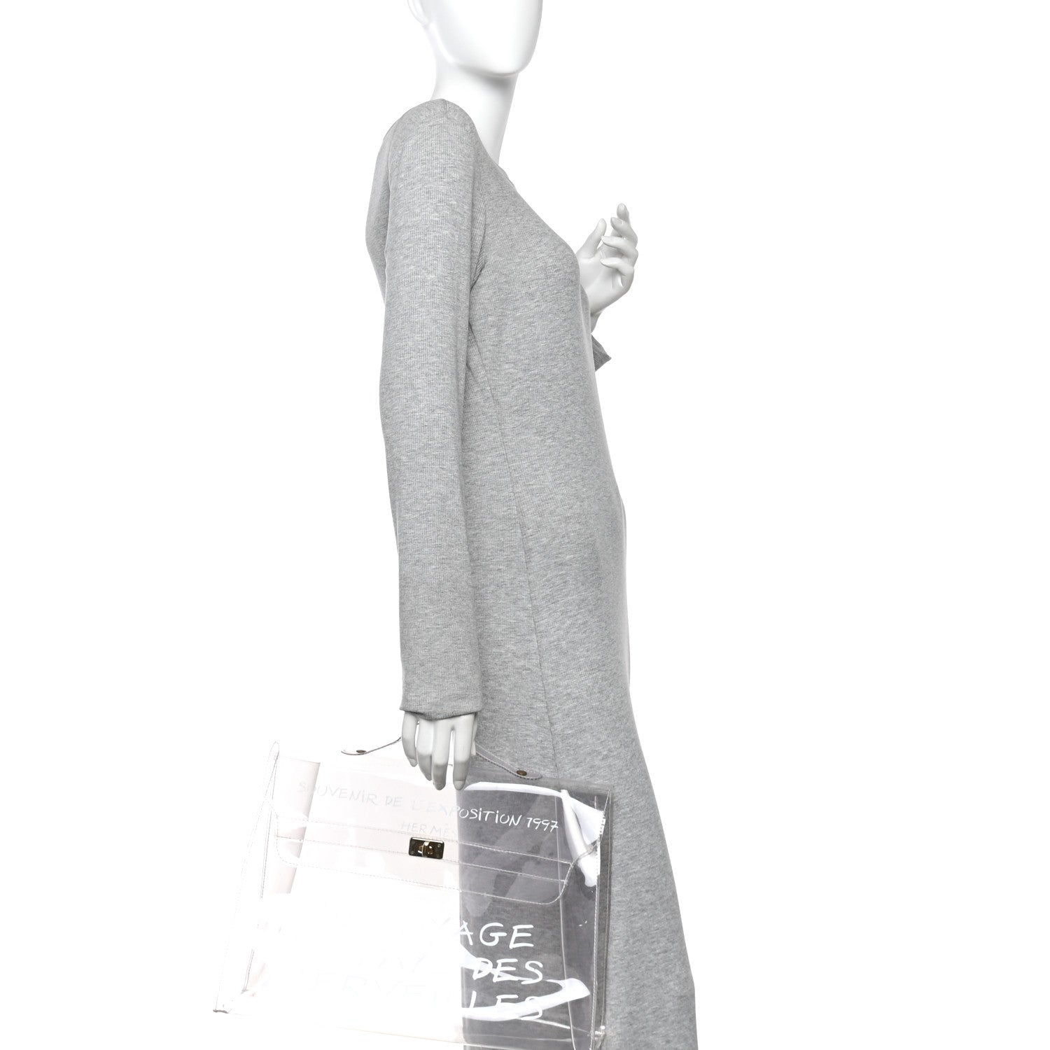 Hermes Vinyl Souvenir De L'Exposition Kelly Transparent 2 of 14