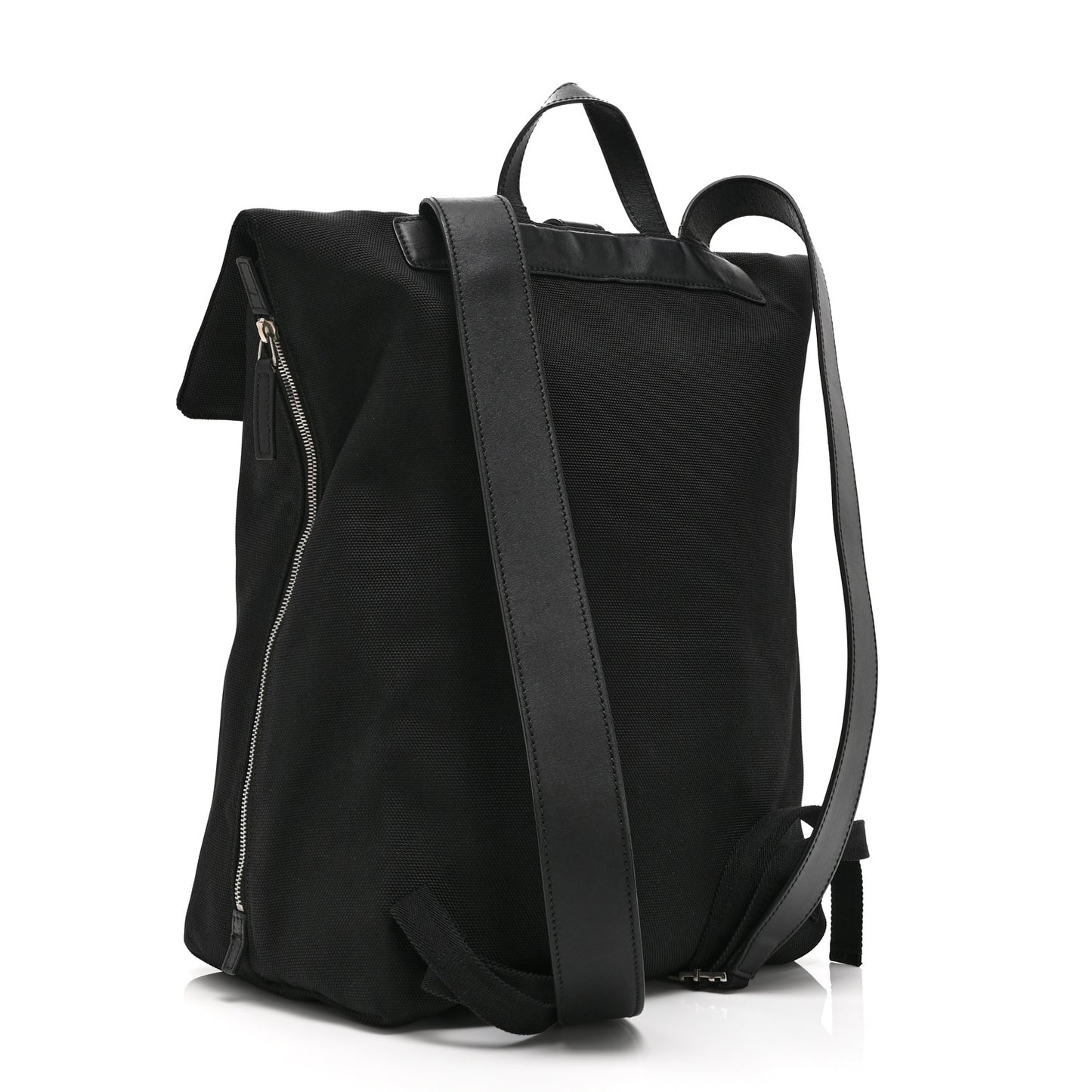Techno Canvas Web Single Buckle Backpack Black