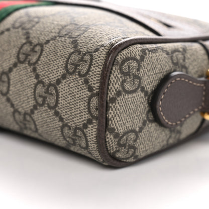 Gucci GG Supreme Monogram Web Mini Ophidia Shoulder Bag Brown 10 of 10