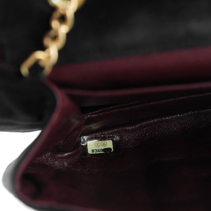 Chanel Suede Chocolate Bar Gripoix Shoulder Bag Black 7 of 7