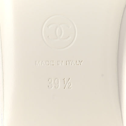 Chanel Lambskin Mary Jane Flats 39.5 White 8 of 9
