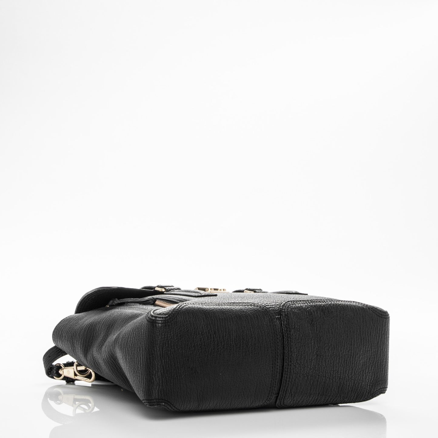3.1 Textured Calfskin Medium Pashli Satchel Black