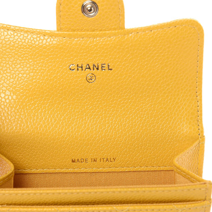 Chanel Caviar Quilted Flap Card Holder Yellow 6 of 7