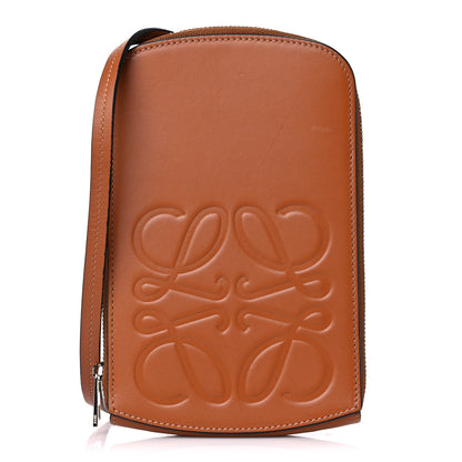 Loewe Soft Calfskin Anagram Pouch Tan 1 of 12