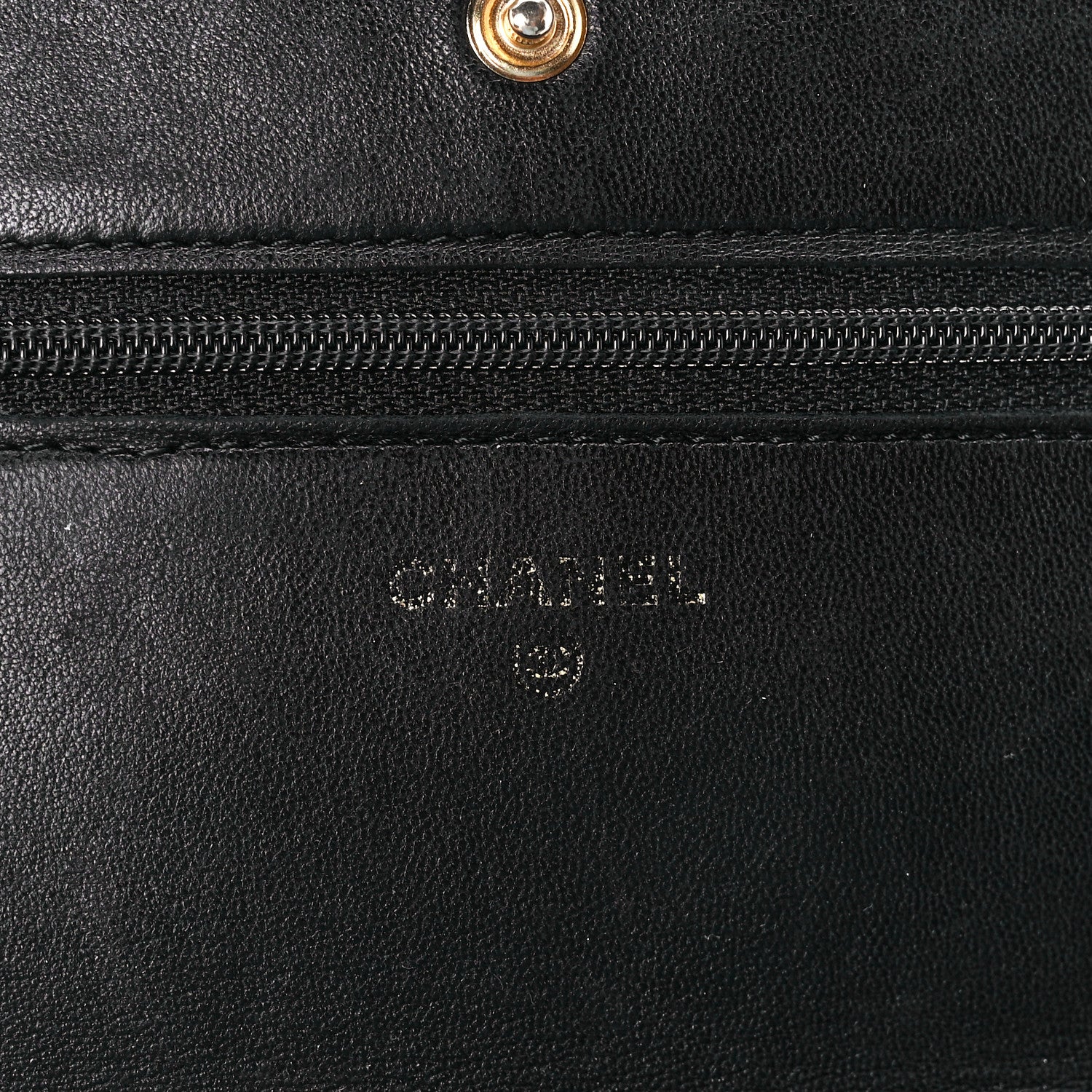 Chanel Lambskin Quilted Wallet On Chain WOC Black 6 of 12