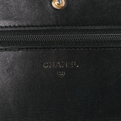 Chanel Lambskin Quilted Wallet On Chain WOC Black 6 of 12