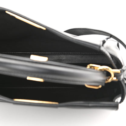 Fendi Vitello Seta Shiny Nappa Medium Peekaboo Iconic Satchel Black 5 of 9