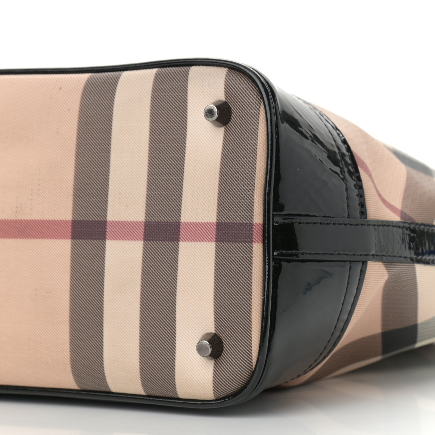 Patent Supernova Check Tote Black
