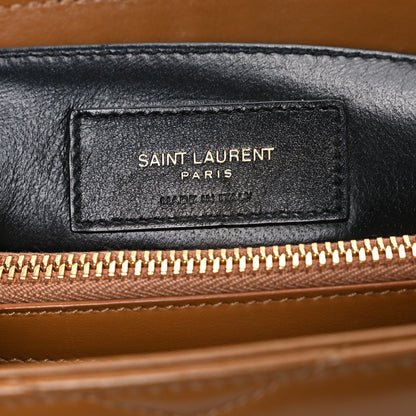 Saint Laurent Calfskin Y Quilted Monogram Small Loulou Chain Satchel Dark Natural 6 of 11