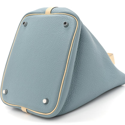 Hermes Taurillon Clemence Picotin 22 MM Ciel Parchemin 9 of 12