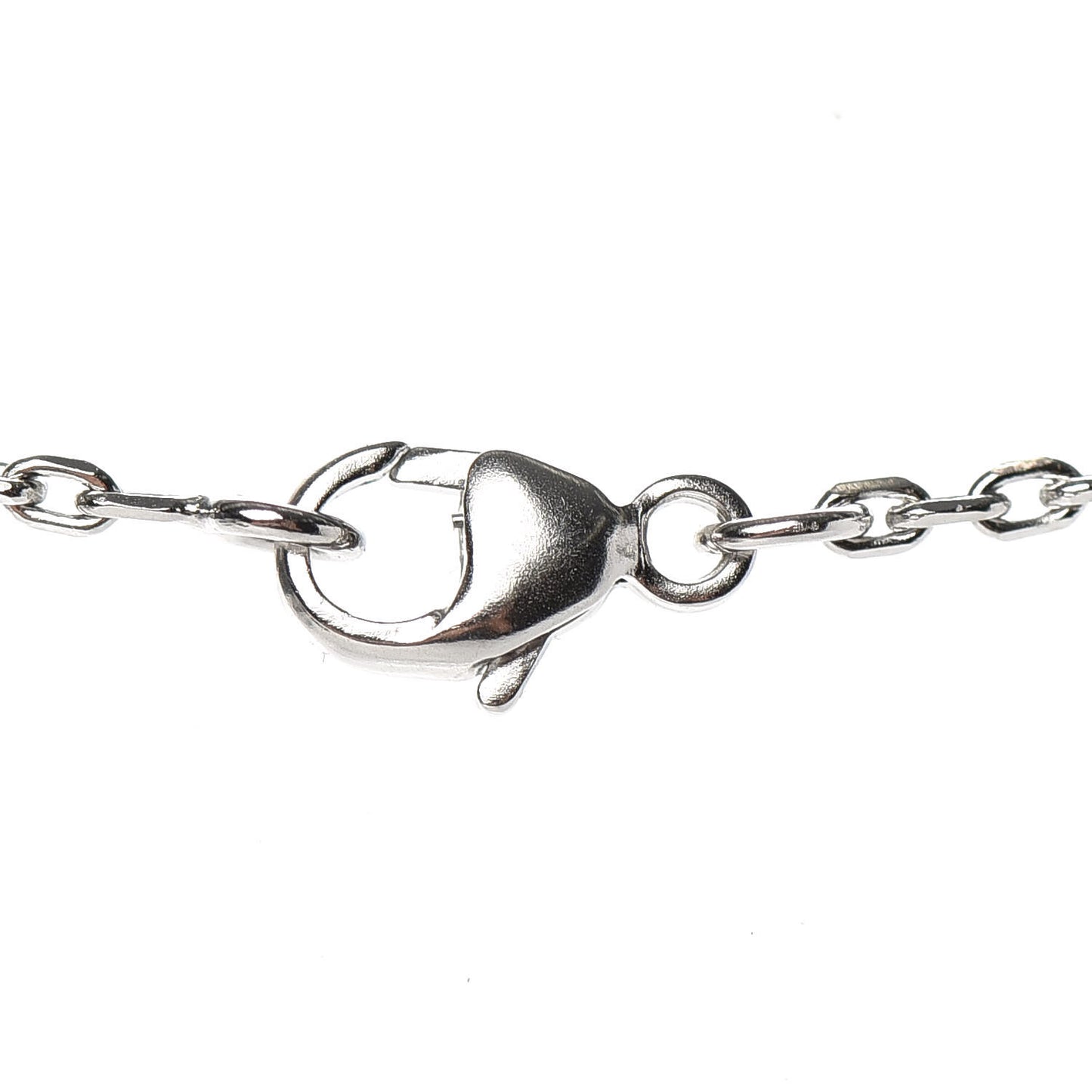 Lacquered Palladium Mini Pop H Pendant Necklace Black