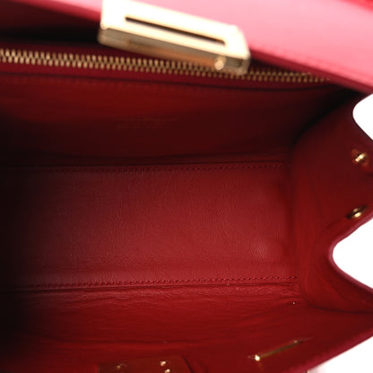 Salvatore Ferragamo Calfskin Mini Mara Bag Pamplona Rosso 5 of 9