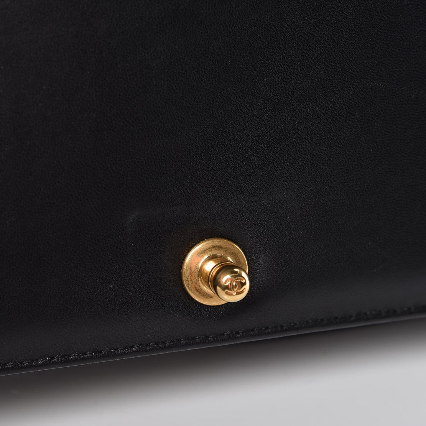 Lambskin Quilted Large Boy Flap Black