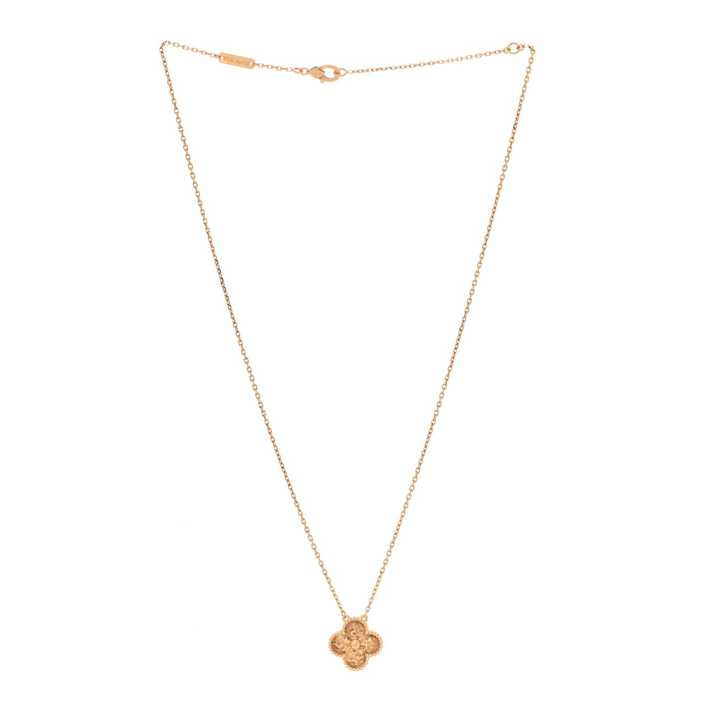 18K Yellow Gold Vintage Alhambra Pendant Necklace