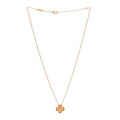 Van Cleef & Arpels 18K Yellow Gold Vintage Alhambra Pendant Necklace 3 of 6