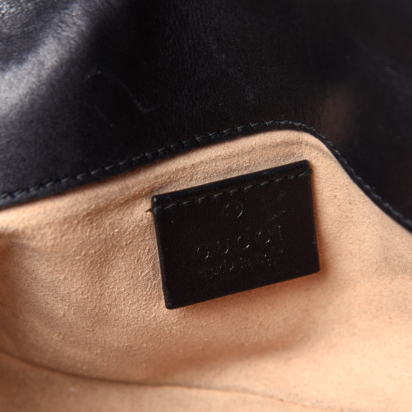 Calfskin Matelasse Super Mini GG Marmont Shoulder Bag Black