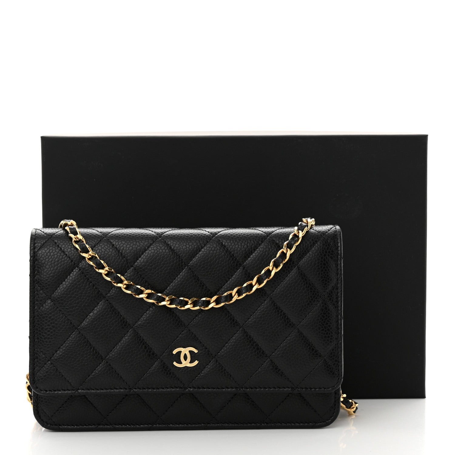 Chanel Caviar Quilted Wallet on Chain WOC Black 12 of 12