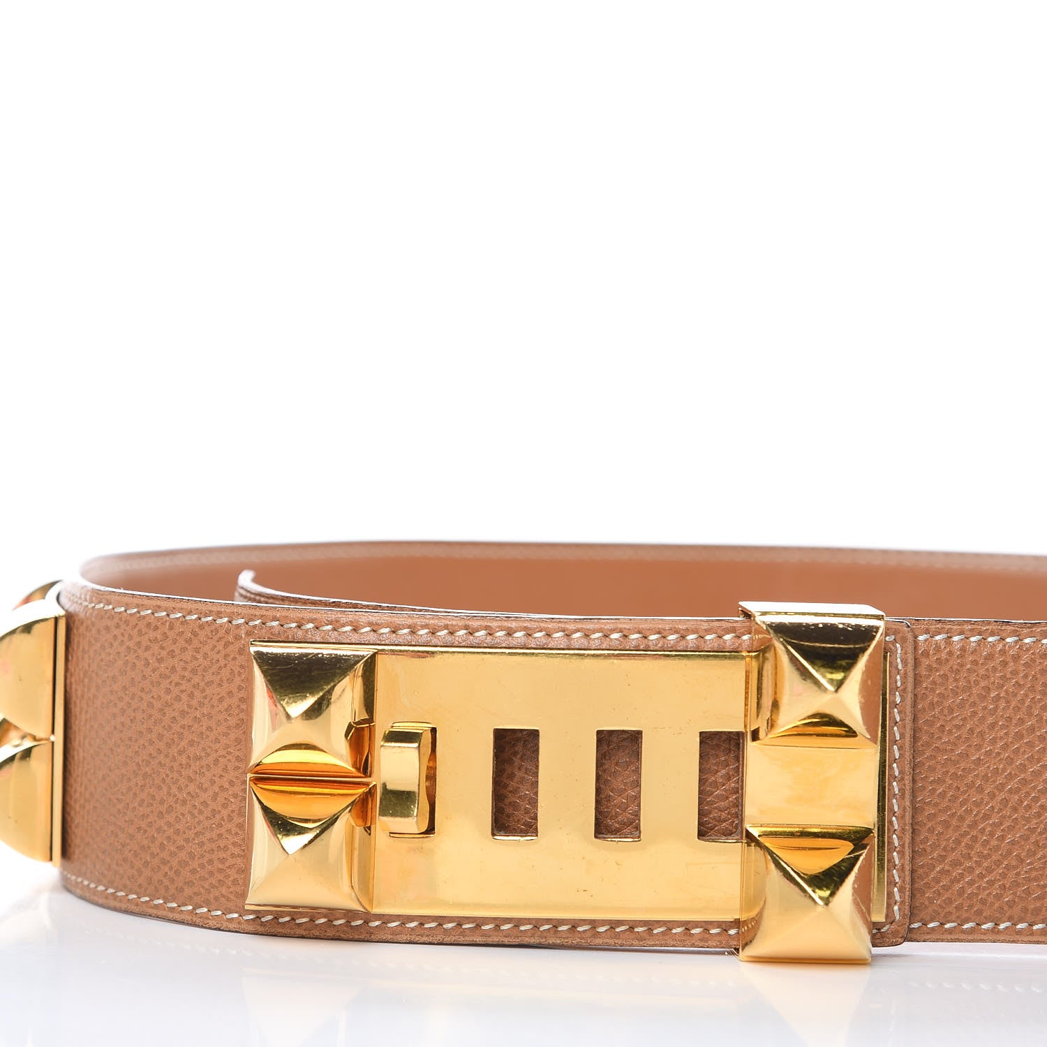 Hermes Courchevel Collier De Chien CDC Belt 72 Gold 4 of 9