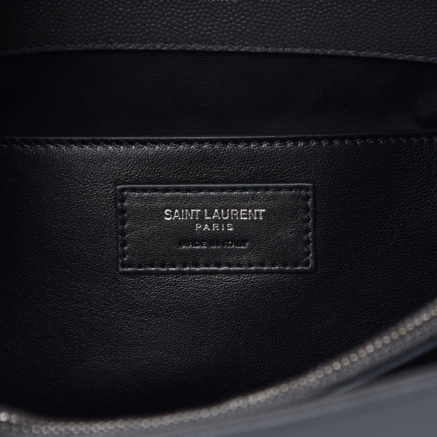 Saint Laurent Grain De Poudre Medium West Hollywood Monogram Fold-Over Grey 7 of 11