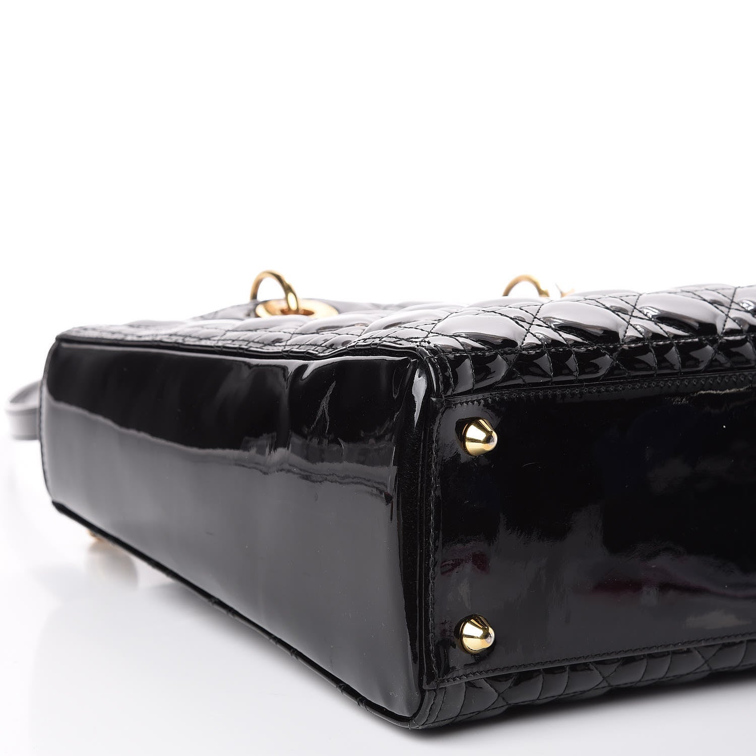 Christian Dior Patent Cannage Large Lady Dior Black 7 of 10
