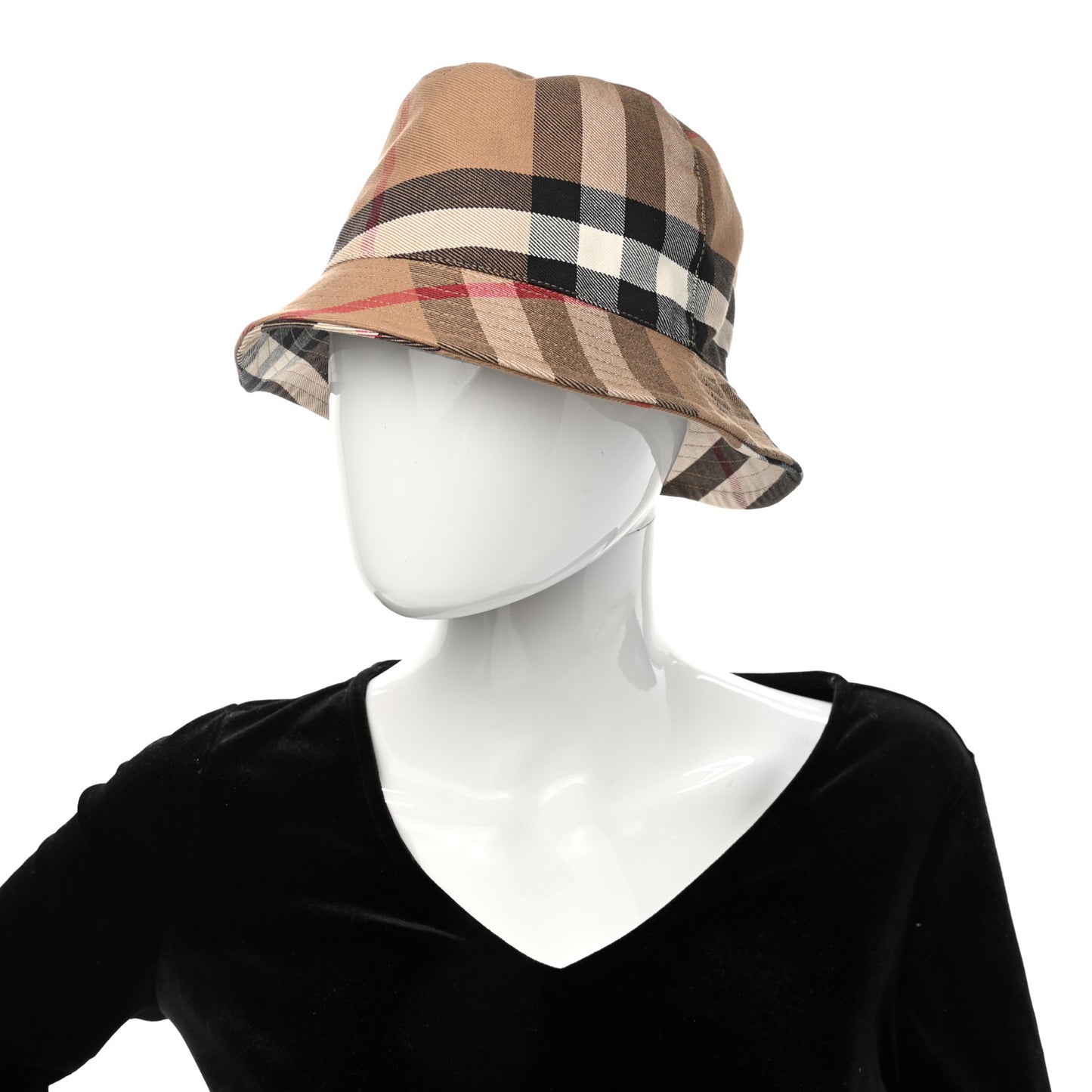 Technical Cotton Giant Check Bucket Hat M