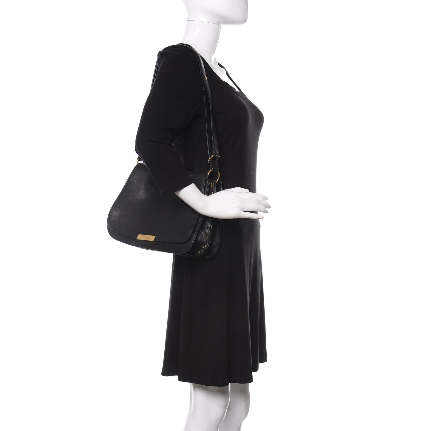 Lambskin Amalia Flap Shoulder Bag Black