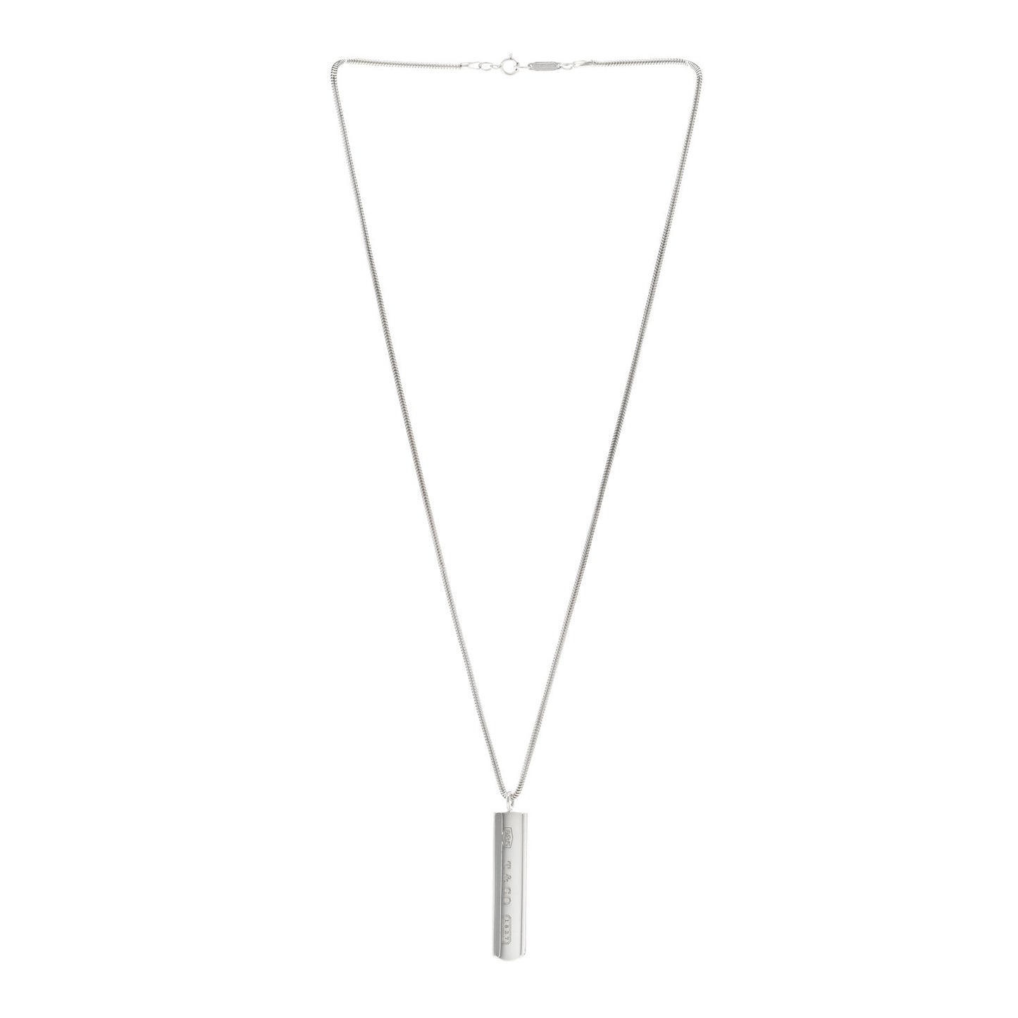 Sterling Silver 1837 Bar Pendant Necklace