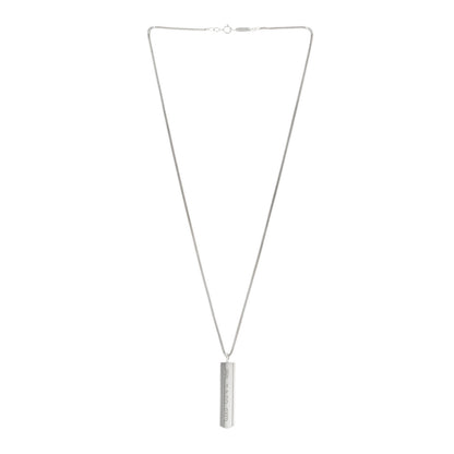 Tiffany Sterling Silver 1837 Bar Pendant Necklace 3 of 4