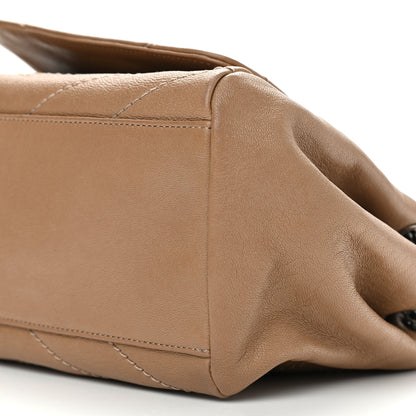 Saint Laurent Vintage Lambskin Chevron Monogram Small Nolita Light Carmel 10 of 13