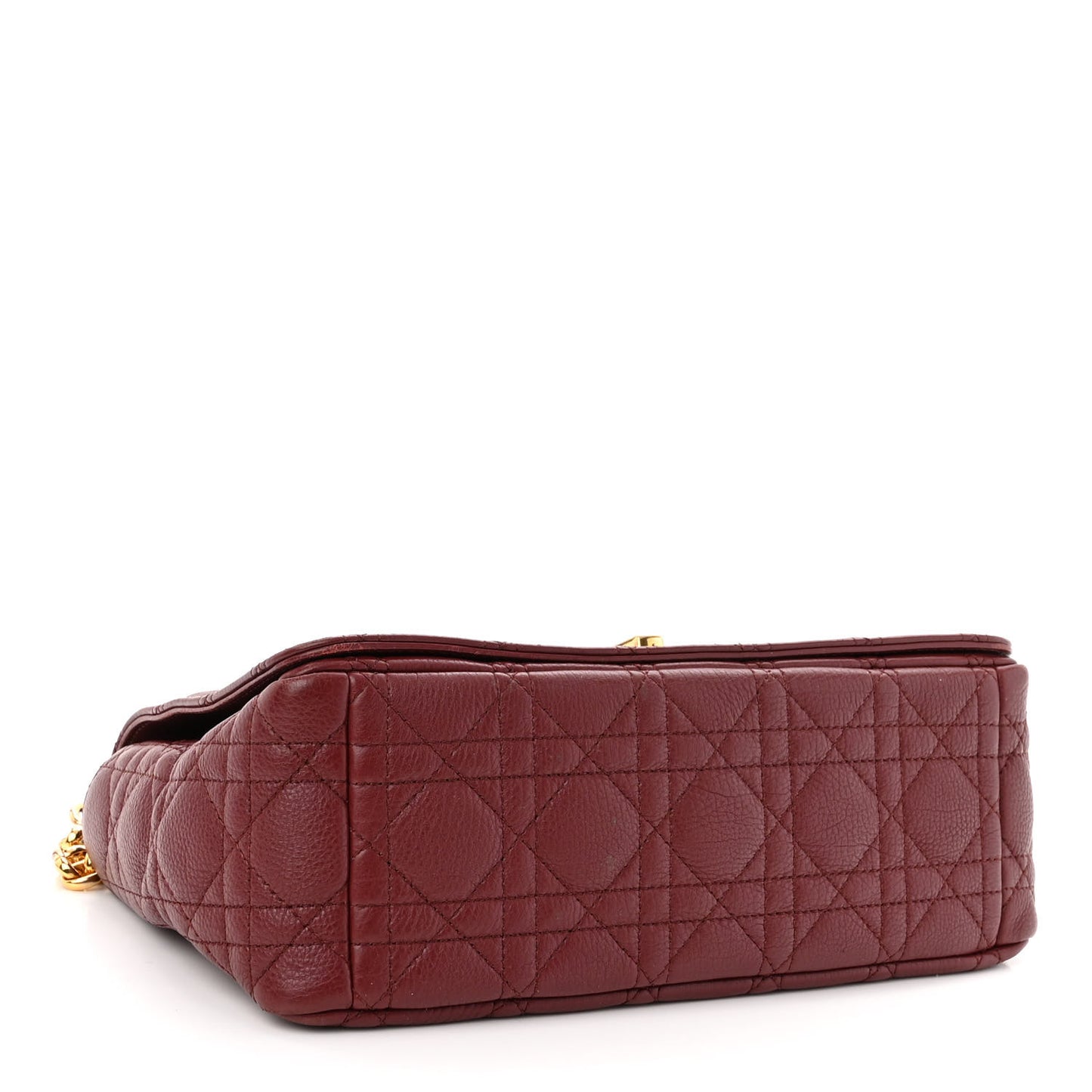 Calfskin Cannage Medium Caro Bag Brick Red