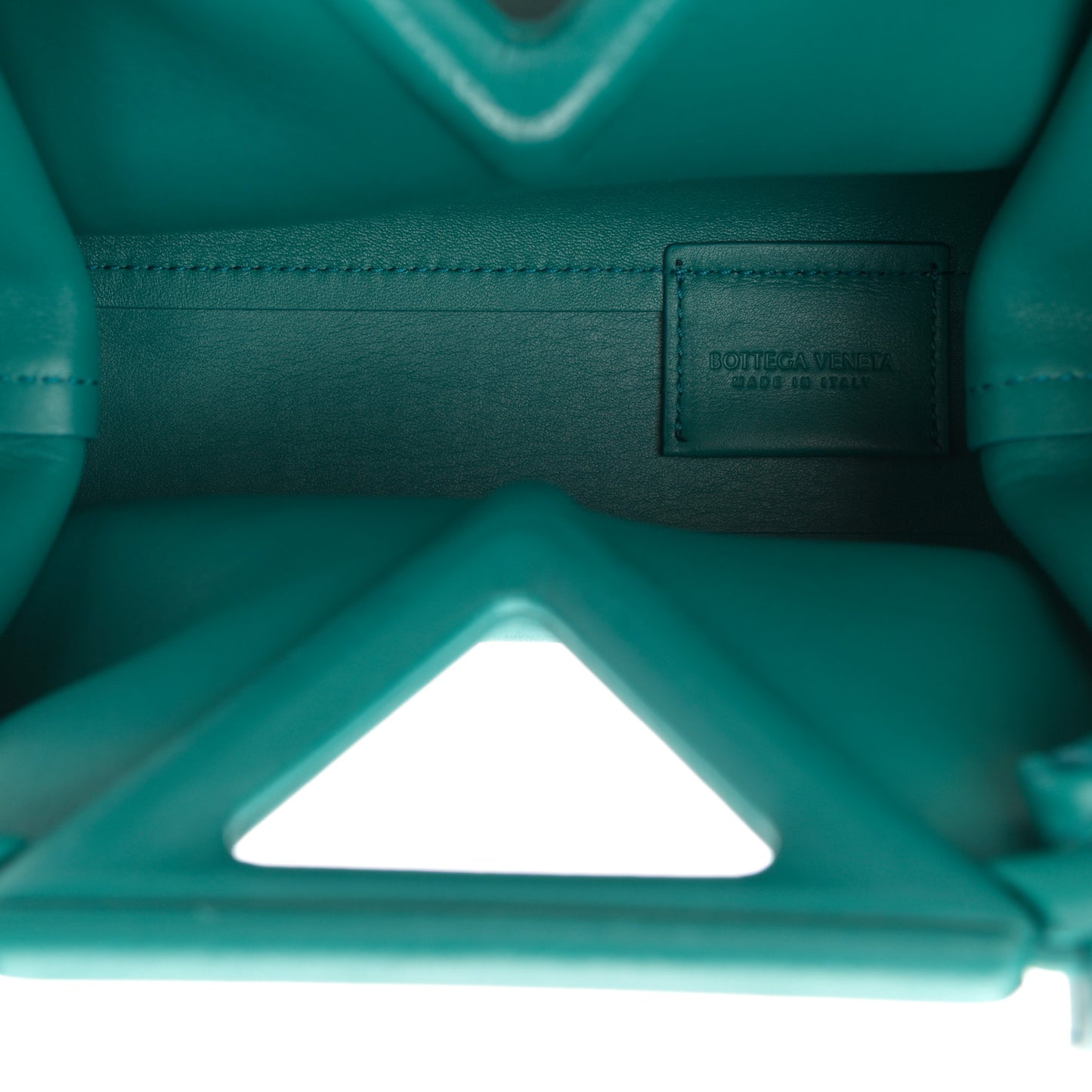 Calfskin Small The Point Triangle Bag Mallard