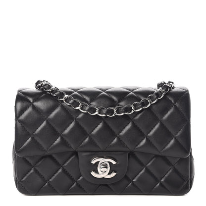 Chanel Lambskin Quilted Mini Rectangular Flap Black 1 of 10