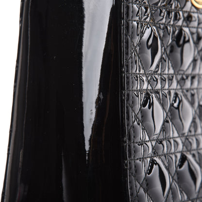 Christian Dior Patent Cannage Large Lady Dior Black 19 of 20
