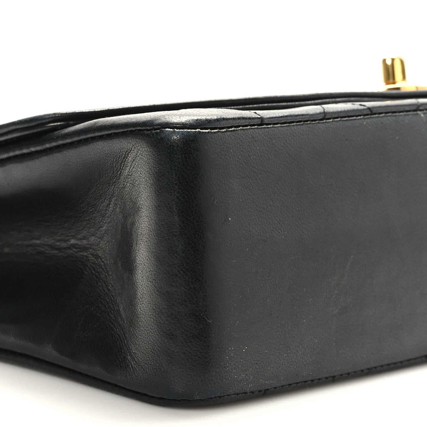 Lambskin Quilted Medium Single Flap Black