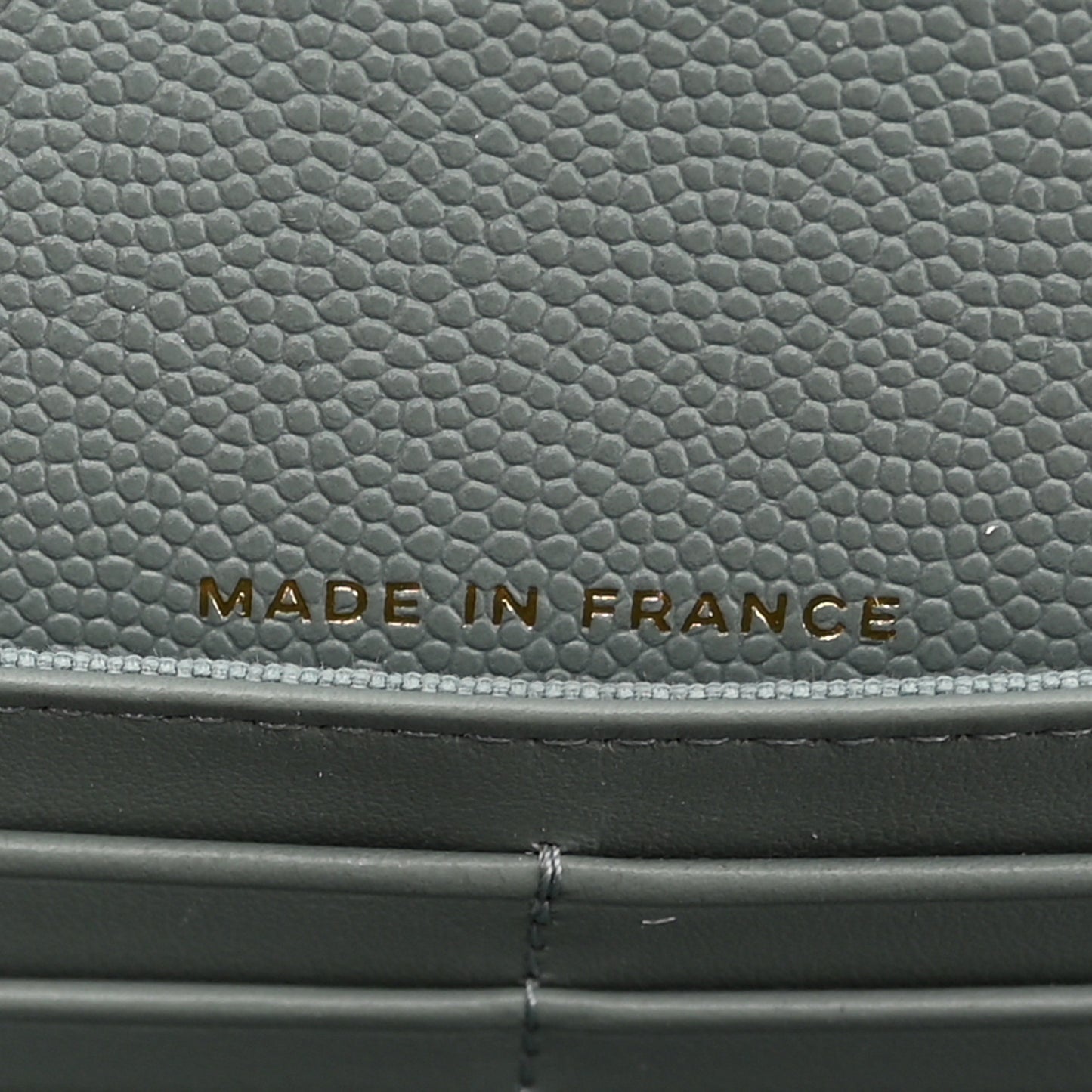 Caviar Quilted Large Gusset Flap Wallet Dark Green