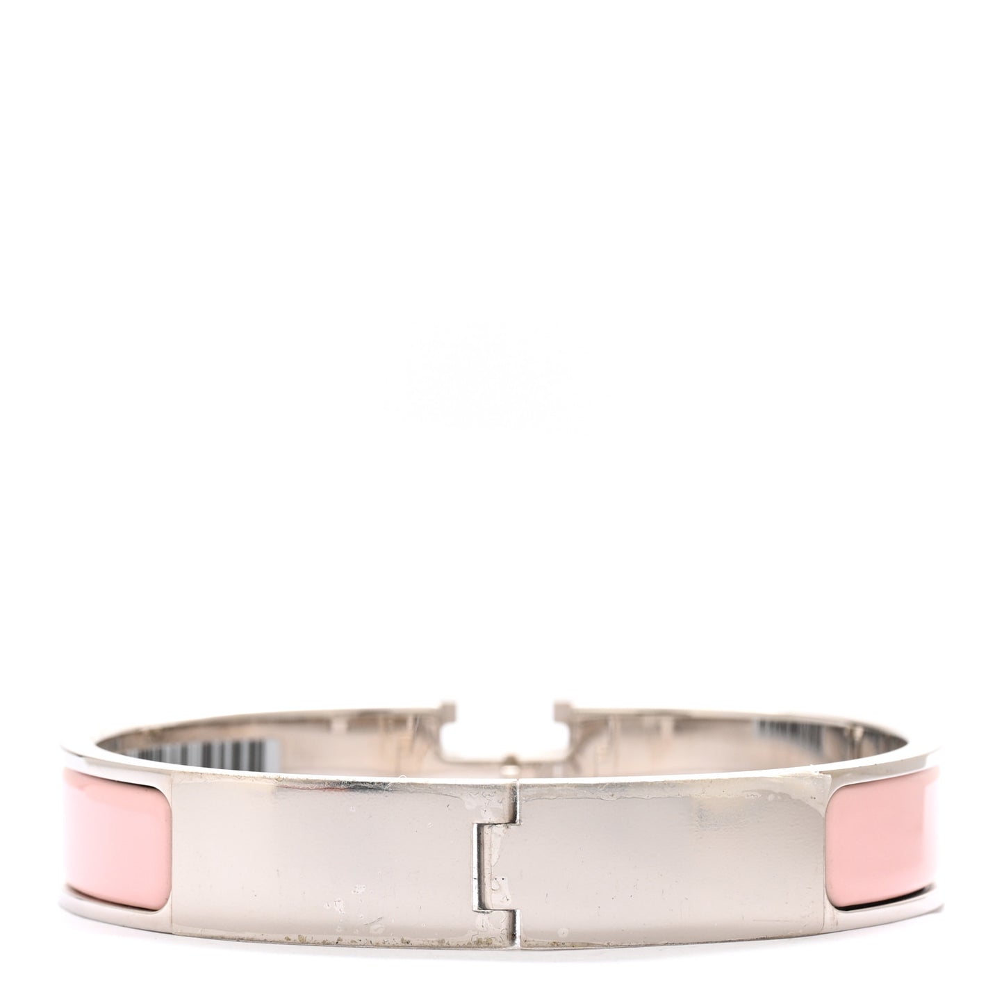 Enamel Narrow Clic Clac H Bracelet GM Rose Cassatta