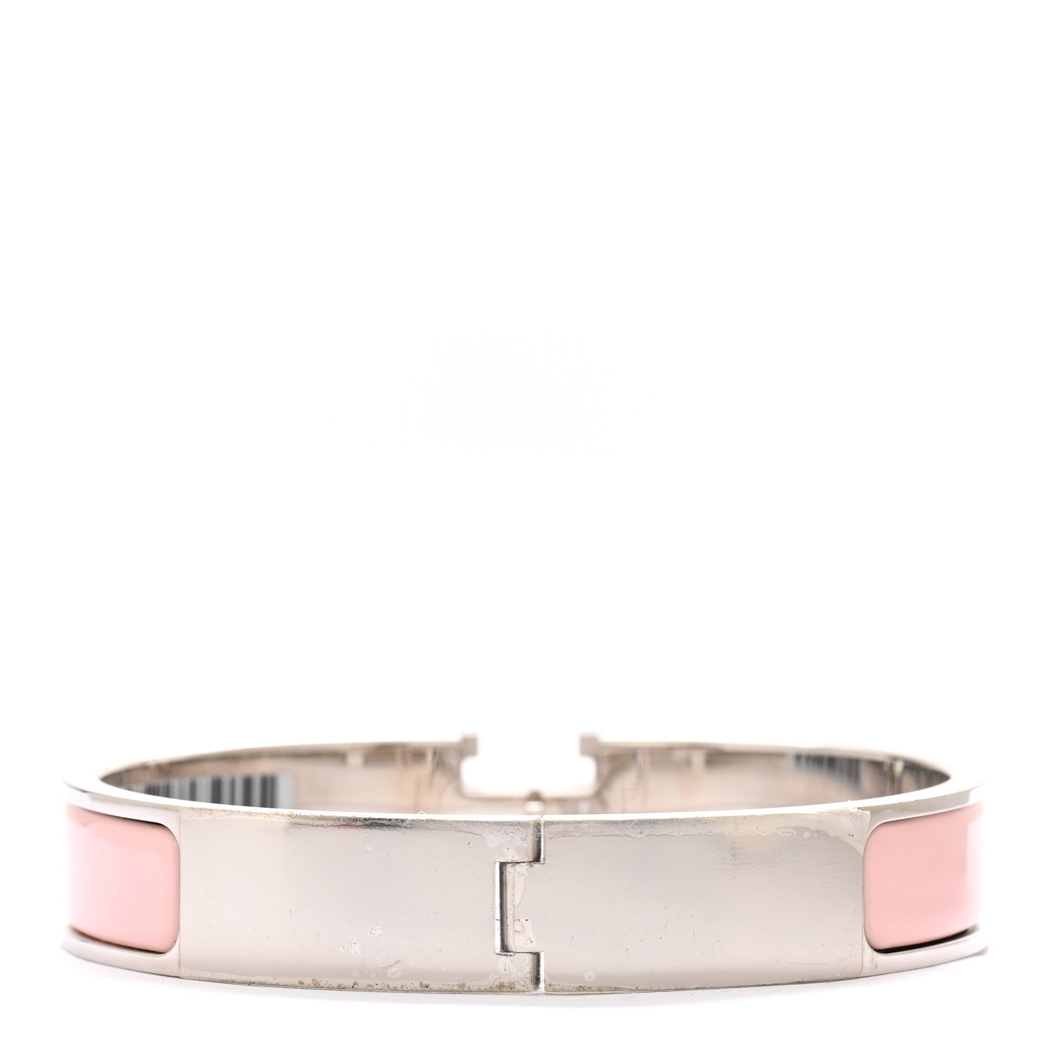 Hermes Enamel Narrow Clic Clac H Bracelet GM Rose Cassatta 3 of 6