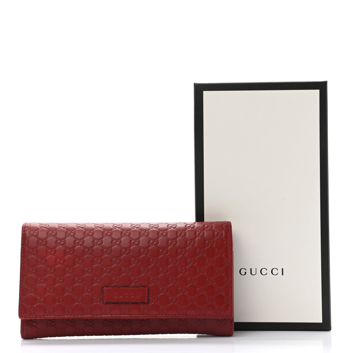 Soft Microguccissima Continental Wallet Red