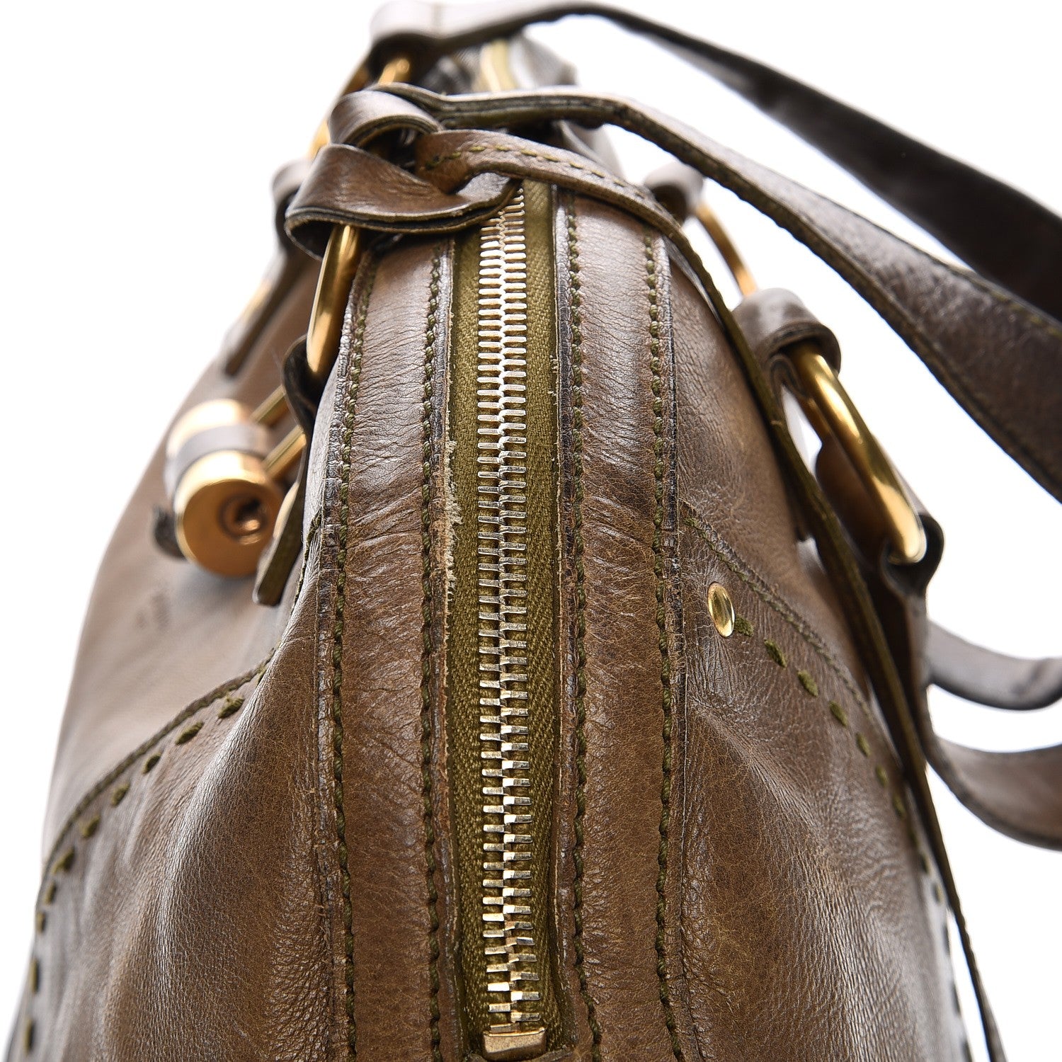 Saint Laurent Calfskin Large Muse Olive 19 of 22