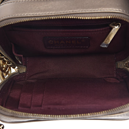 Chanel Metallic Lambskin Mini Coco Boy Camera Case Dark Gold 5 of 16