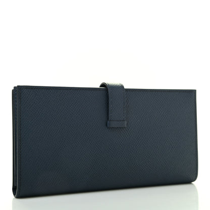Hermes Epsom Bearn Gusset Wallet Bleu Indigo 3 of 7