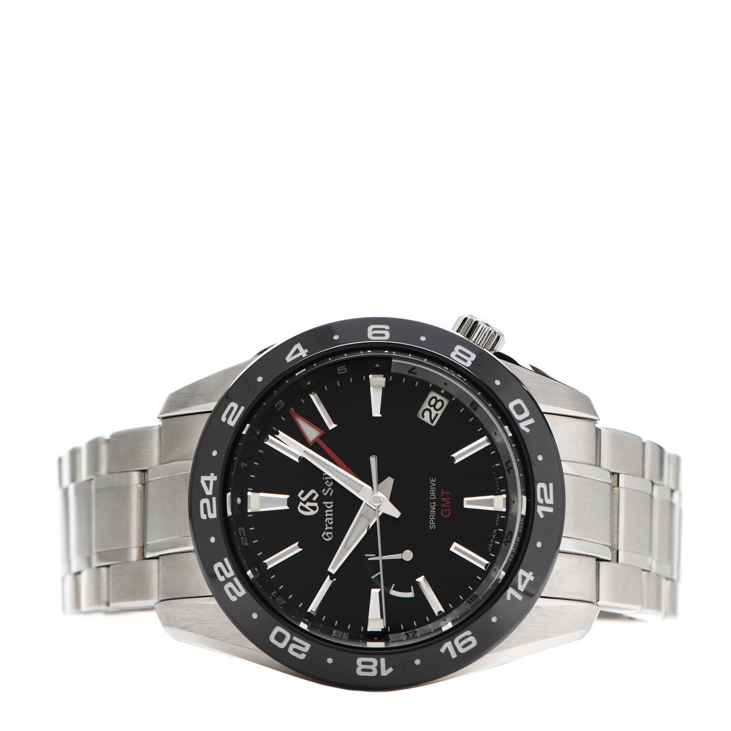 Stainless Steel 40mm Sport Spring Drive GMT Automatic Watch Black SBGE253
