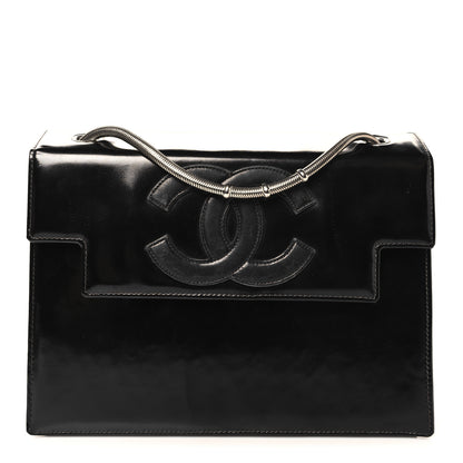 Chanel Lambskin Patent CC Snake Chain Flap Bag Black 1 of 11