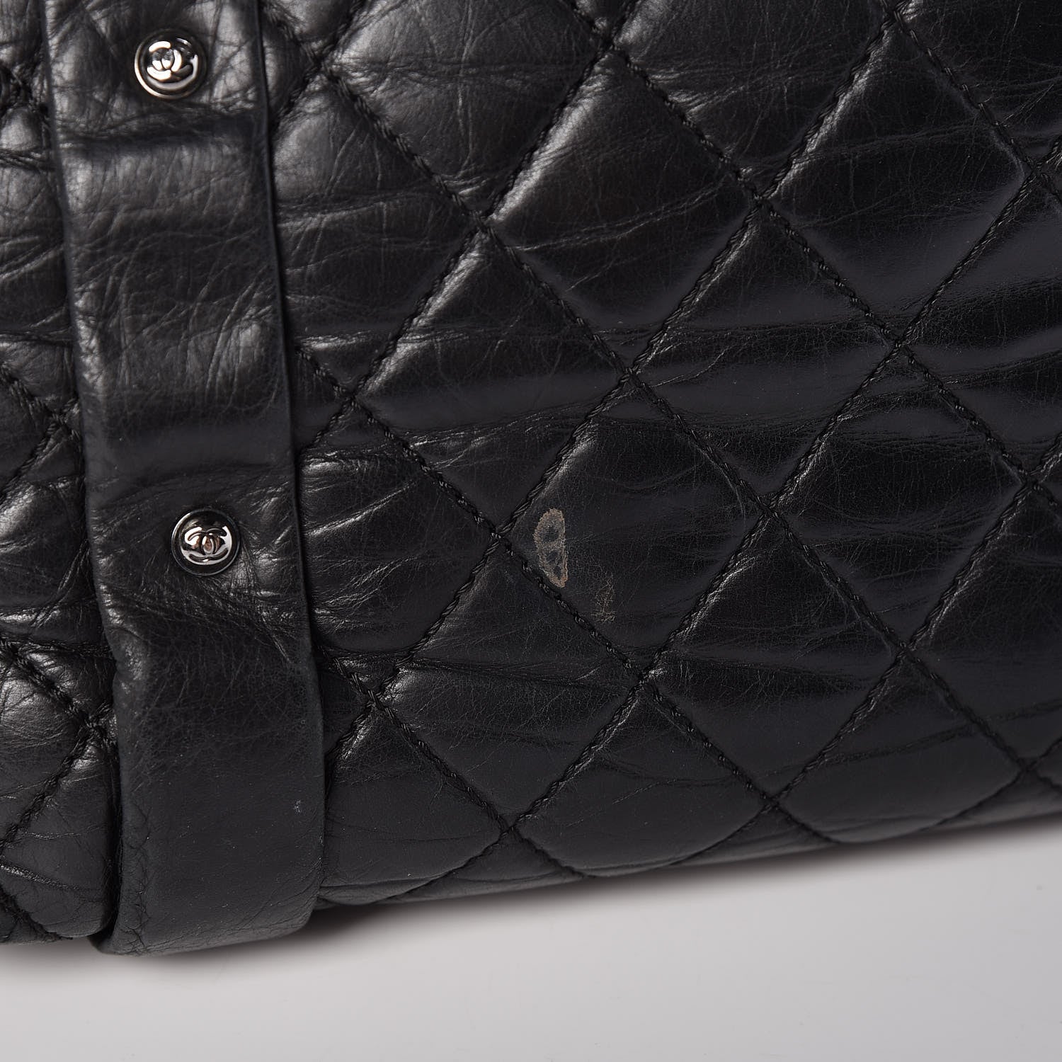 Chanel Aged Calfskin Vintage Ligne Lady Braid Tote Black 12 of 12