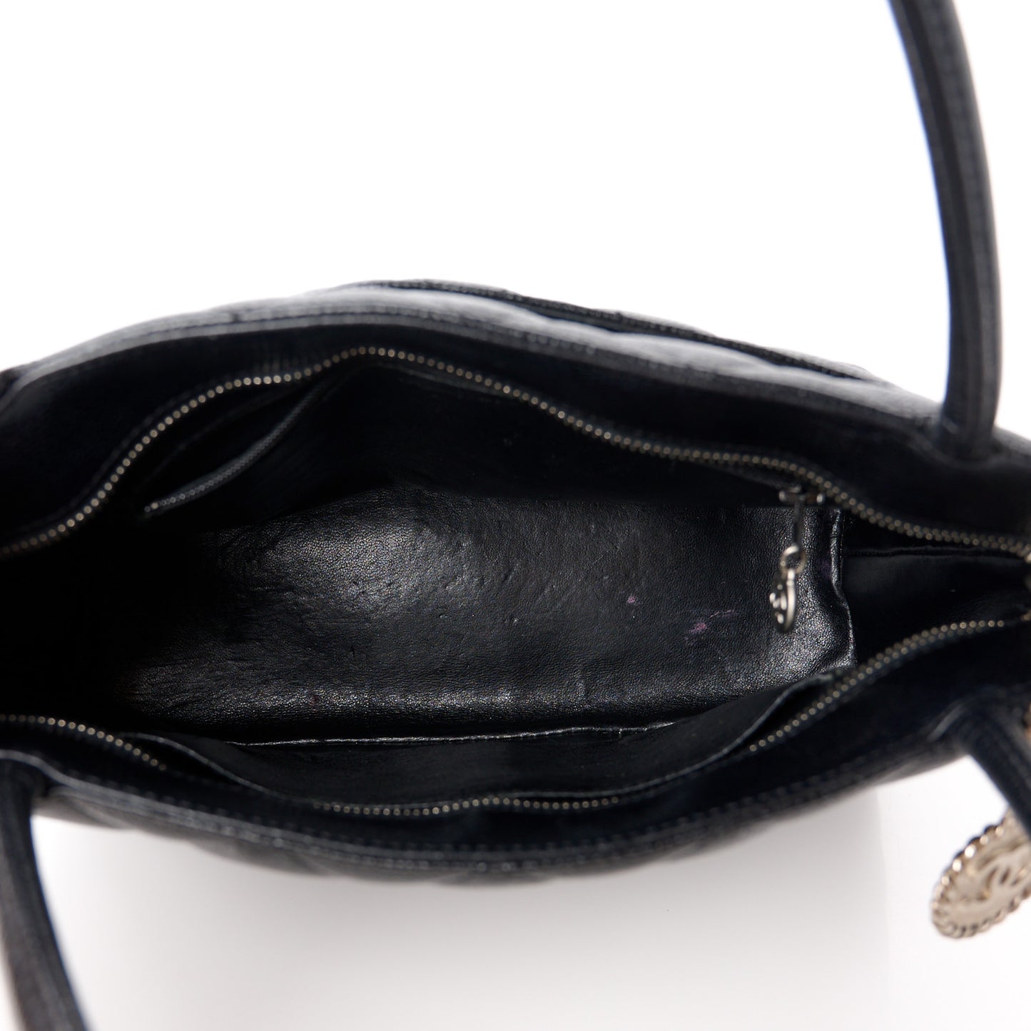 Caviar Quilted Medallion Tote Black